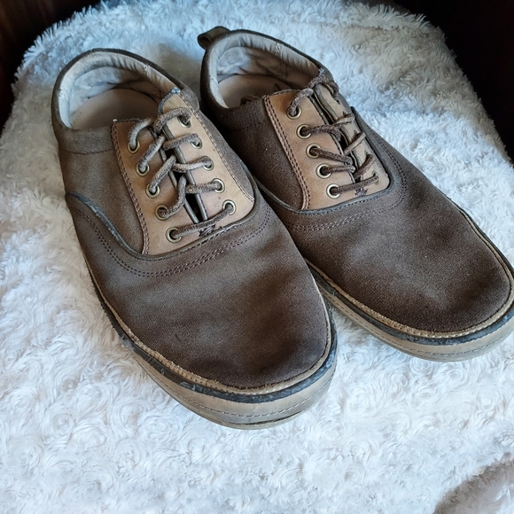 John Varvatos Redding Oxford Clay suede canvas Low top sneakers - 10.5 - Picture 1 of 9